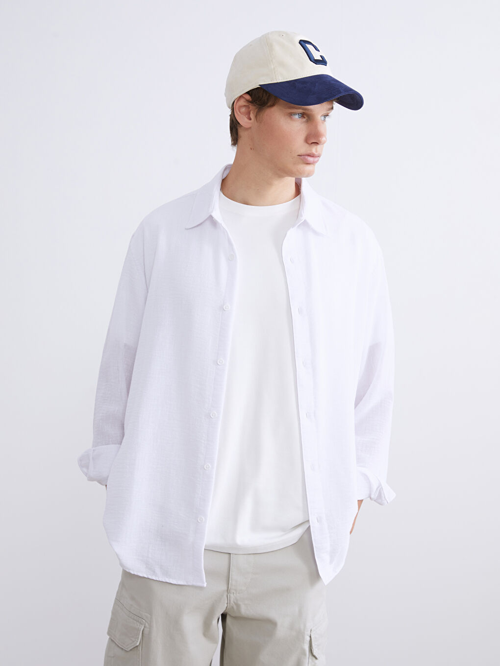 XSIDE Regular Fit Long Sleeve Men's Shirt -W50886Z8-Q6K