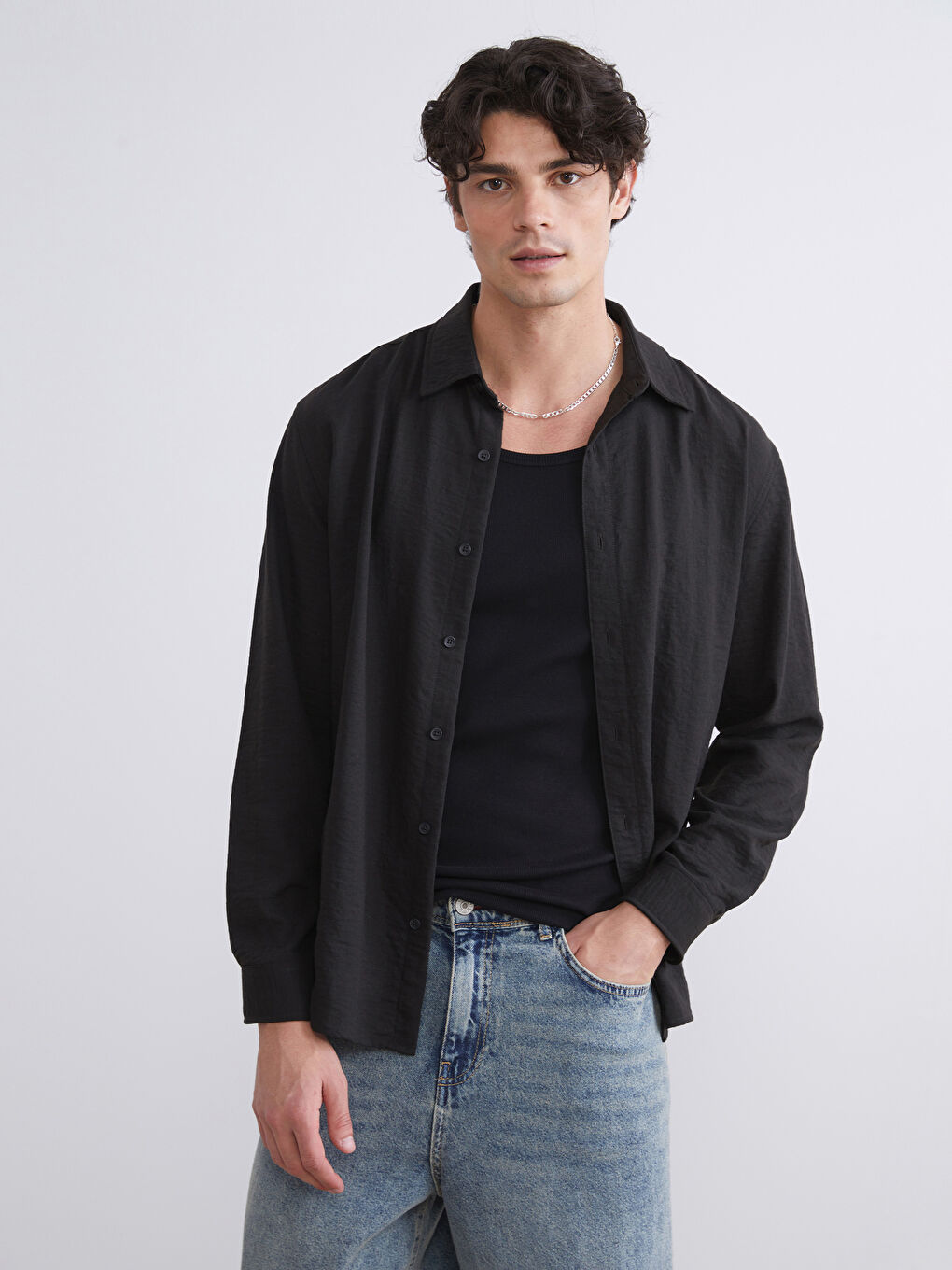 XSIDE Regular Fit Long Sleeve Men's Shirt -W50886Z8-RQL