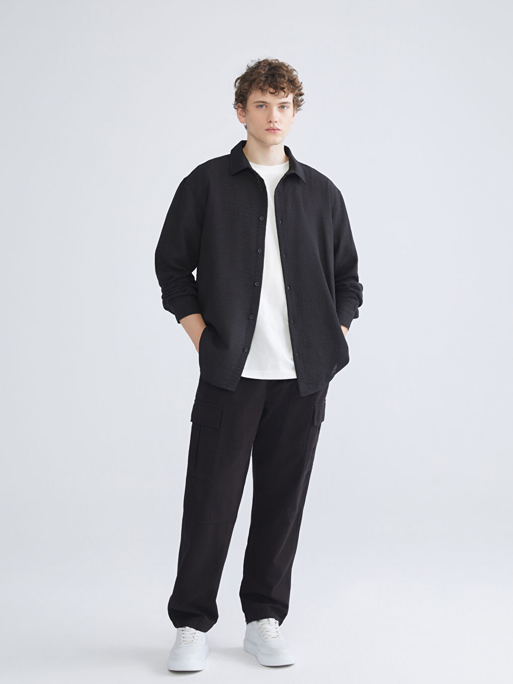 XSIDE Regular Fit Long Sleeve Men's Shirt -W50886Z8-RQL