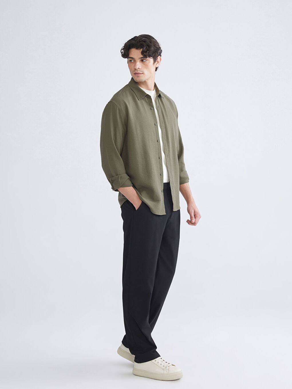 XSIDE Regular Fit Long Sleeve Men's Shirt -W50886Z8-SEM