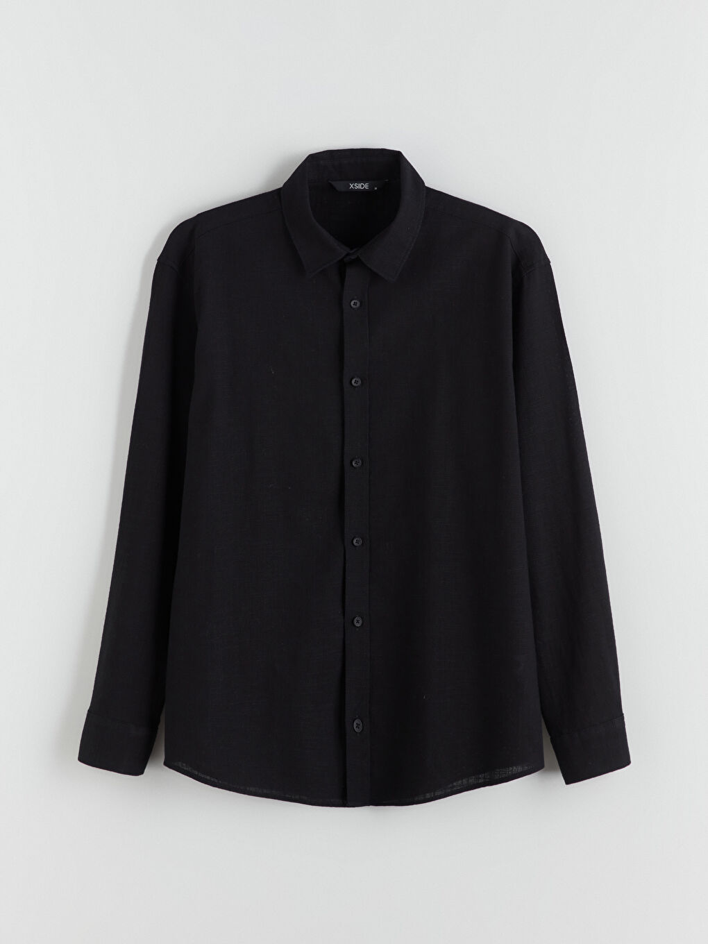 XSIDE Regular Fit Long Sleeve Linen-Look Men's Shirt -W50887Z8-RQL