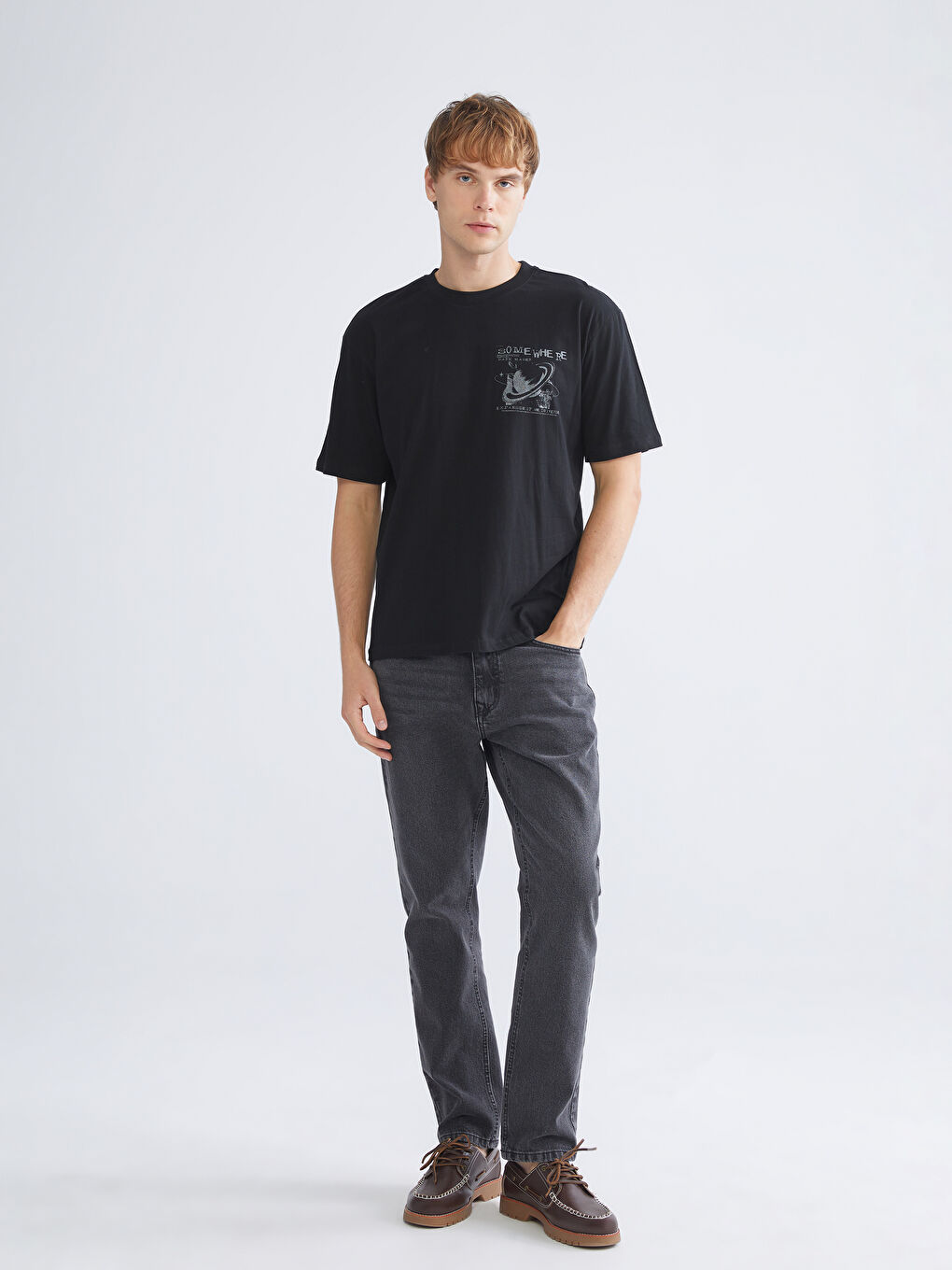 Crew Neck Printed Men's T-Shirt-1