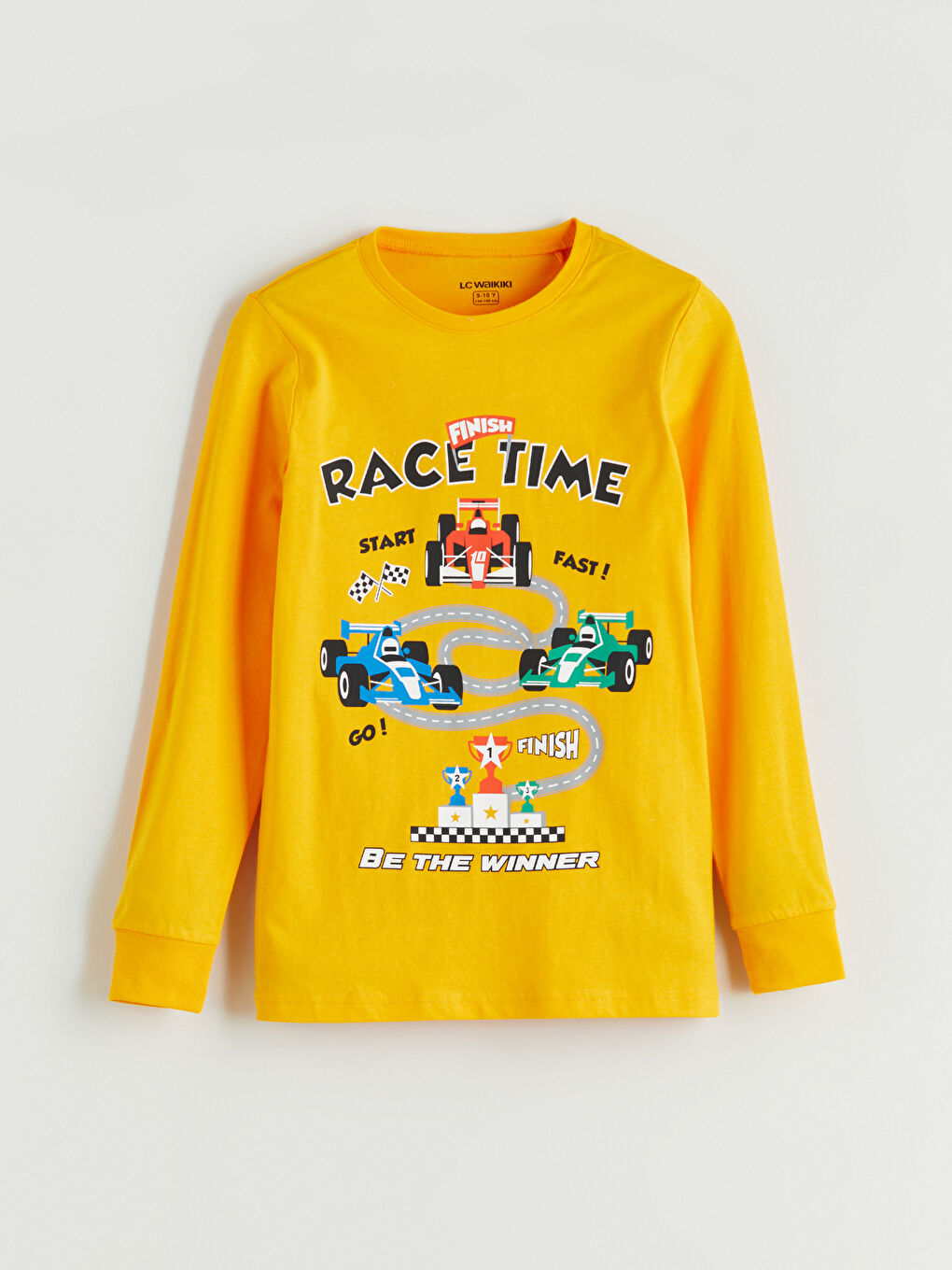 LCW Kids Crew Neck Printed Boys' Pyjama Set -W50972Z4-GAA