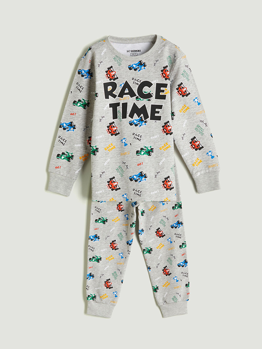 LCW Kids طقم بيجاما أولاد مطبوع بكول مدور -W50976Z4-998
