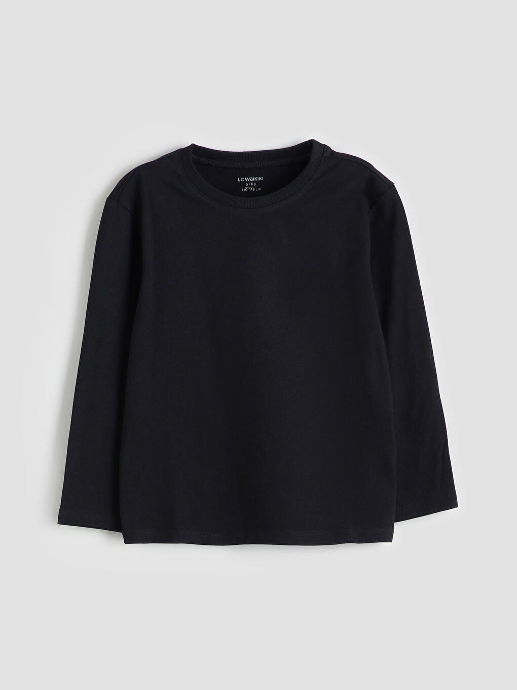 Siyah Bisiklet Yaka Erkek Çocuk Tişört	