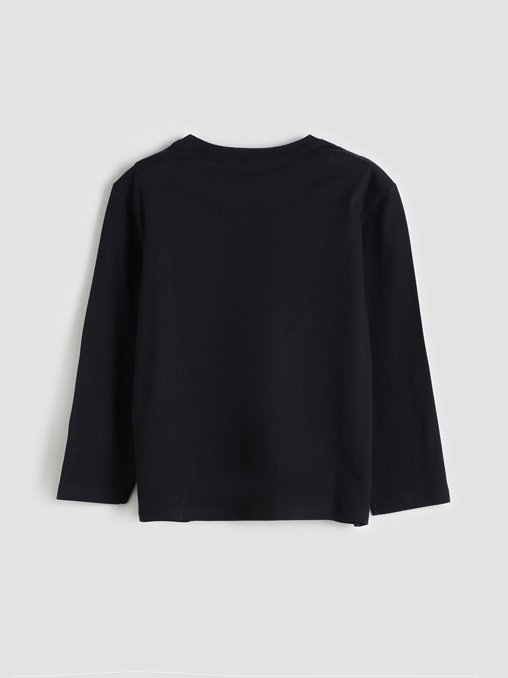 Siyah Bisiklet Yaka Erkek Çocuk Tişört	-1