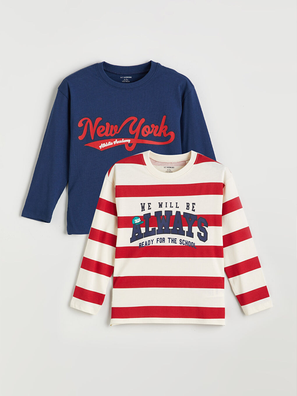 LCW Kids تیشێرت یه‌خه‌ خڕ بۆ کوڕان ٢ دانە پێکەوە -W50986Z1-HSD