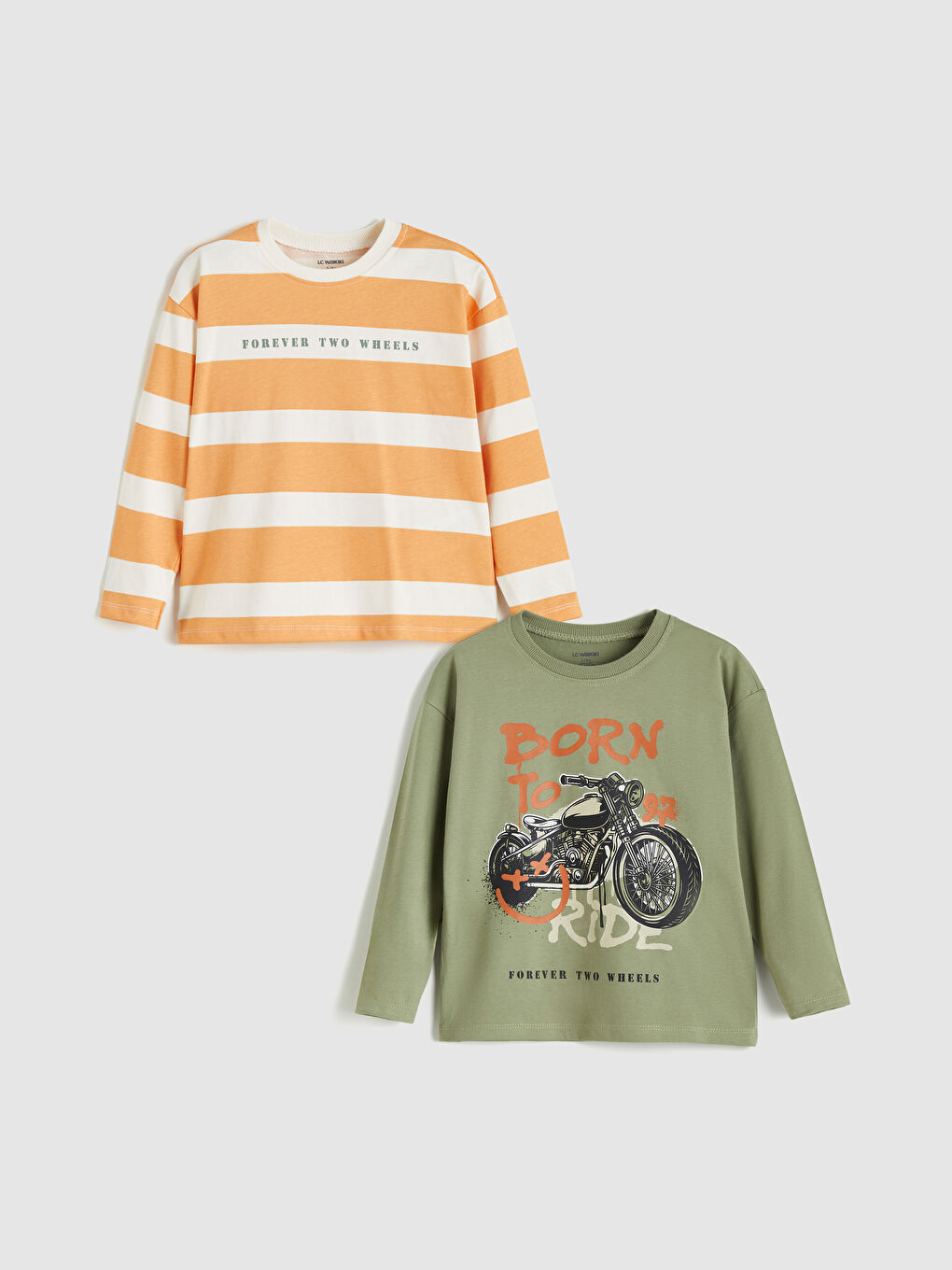 LCW Kids تیشێرت یه‌خه‌ خڕ بۆ کوڕان ٢ دانە پێکەوە -W50995Z1-GUY