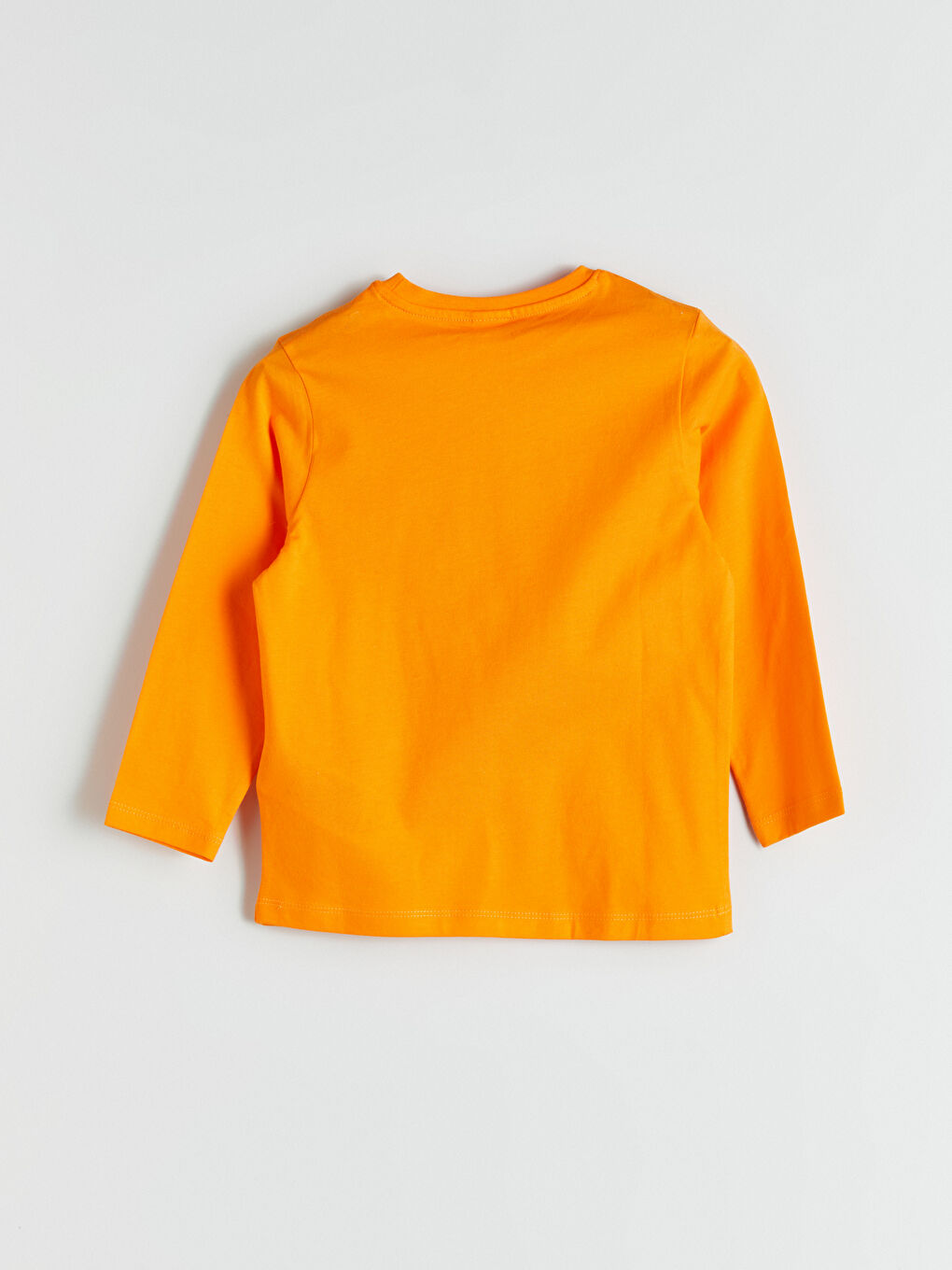 Turuncu Bisiklet Yaka Baskılı Uzun Kollu Erkek Çocuk Pijama Üst-2