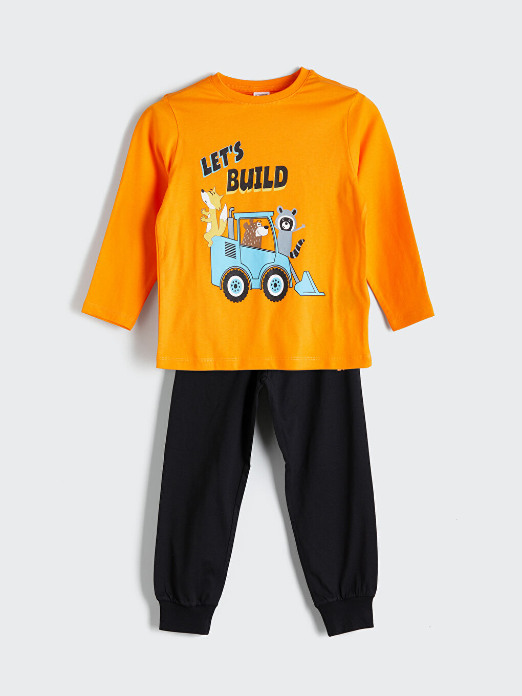 LCW Kids طقم بيجاما برتقالي ولد -W51003Z1-GMN