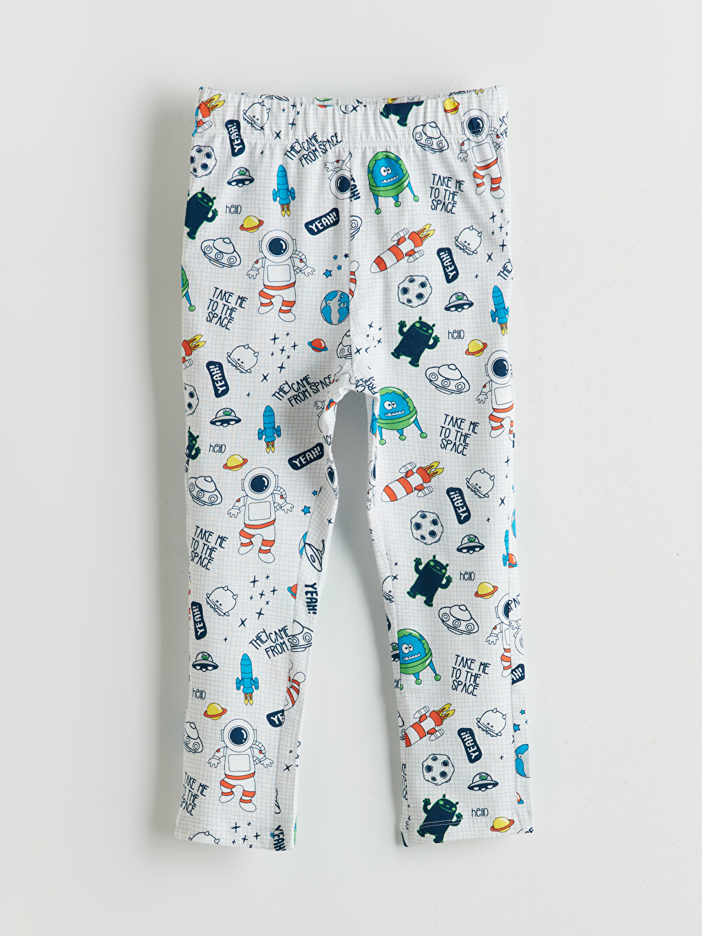 Beyaz Desenli Erkek Çocuk Pijama Alt