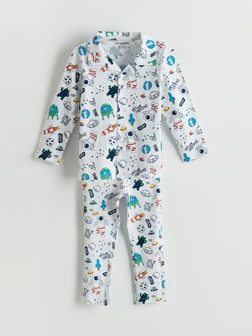 LCW Kids Printed Boys' Pyjama Set -W51006Z1-LU7