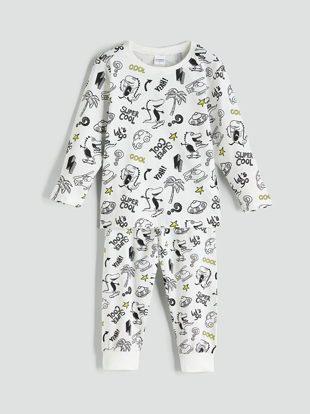 LCW Kids Crew Neck Boys' Pyjama Set -W51011Z1-LRA
