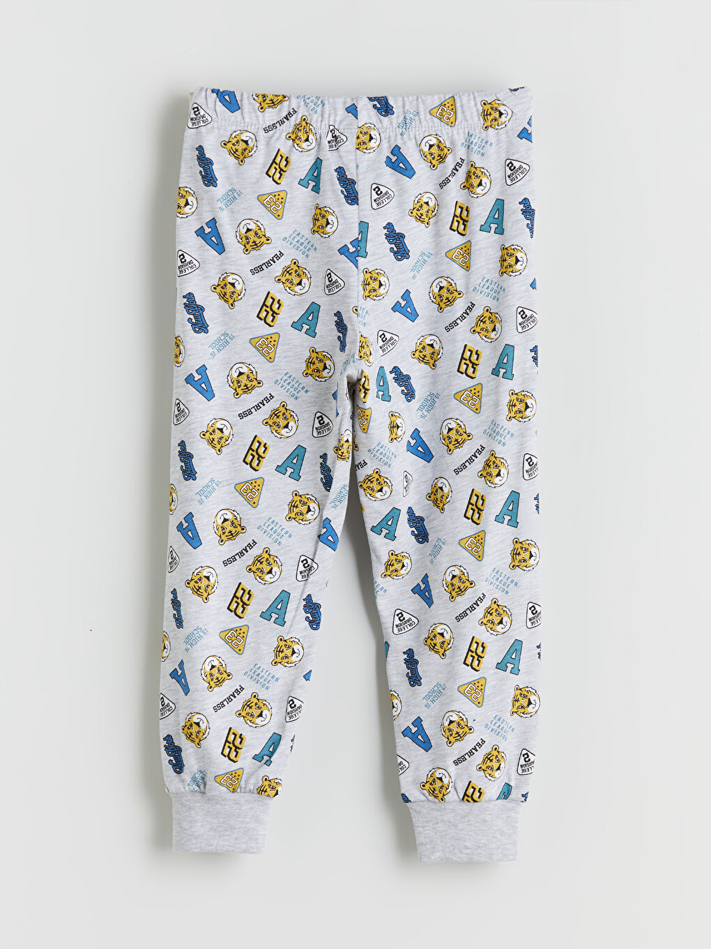 Gri Baskılı Erkek Çocuk Pijama Alt-1