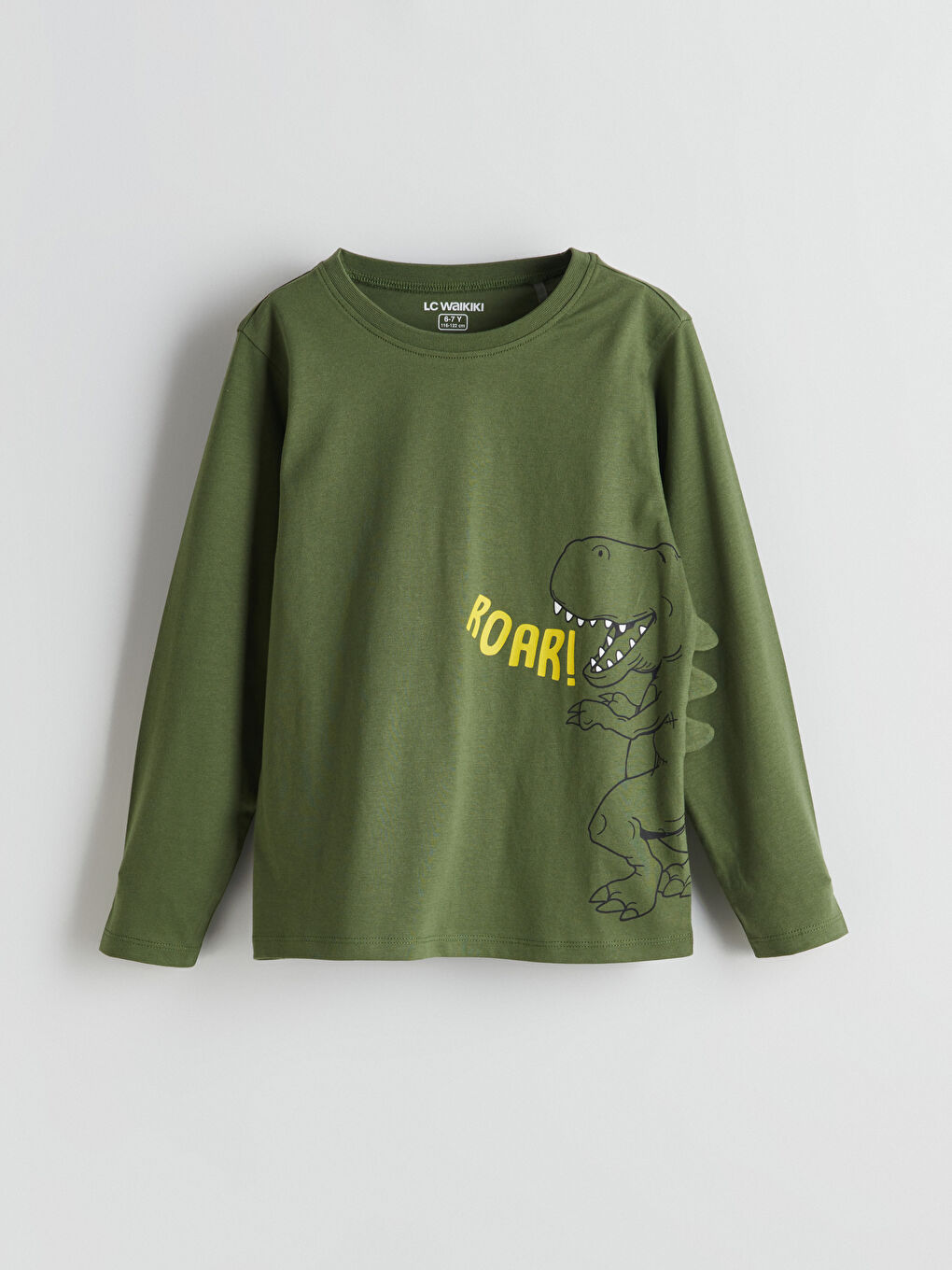 LCW Kids طقم بيجاما أولاد مطبوع ديناصور بكول مدور -W51025Z1-H9B