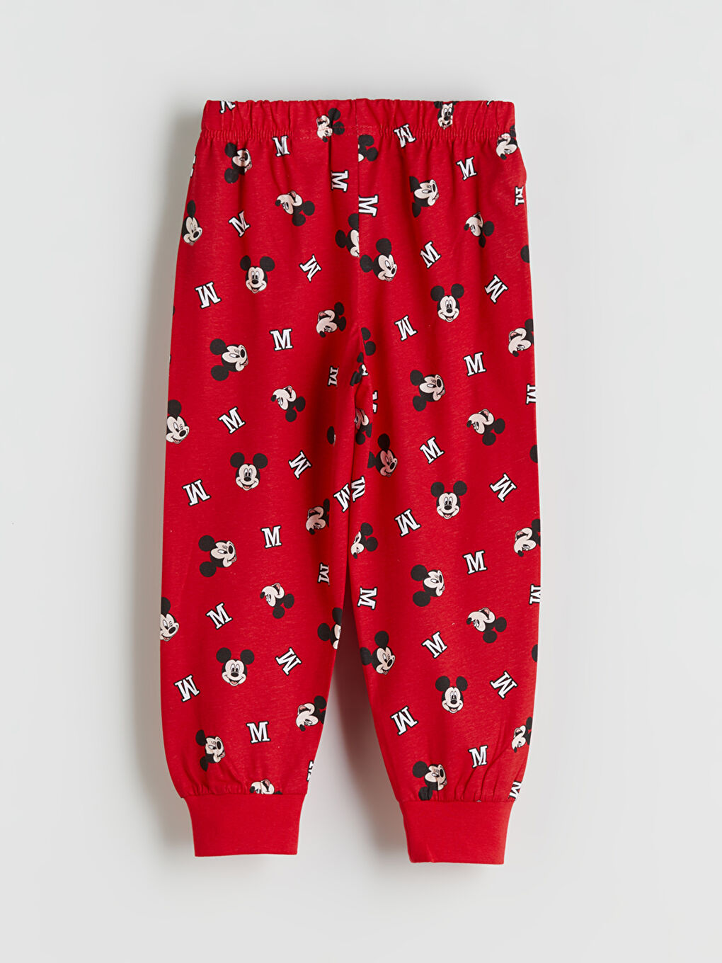 Kırmızı Beli Lastikli Mickey Mouse Baskılı Erkek Çocuk Pijama Alt-2