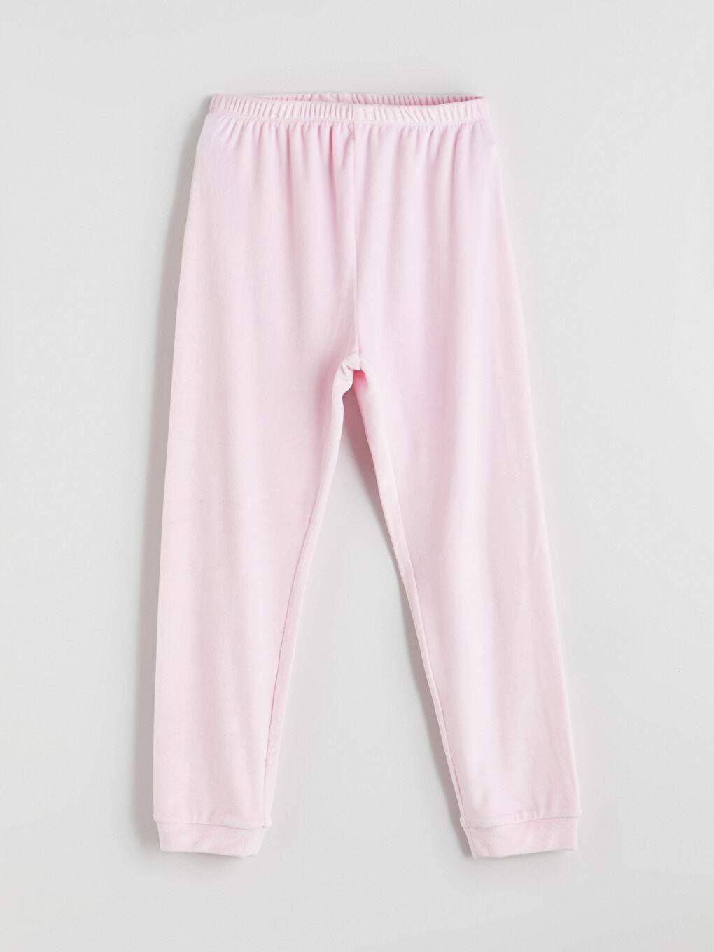Pembe Beli Lastikli Kız Çocuk Pijama Alt