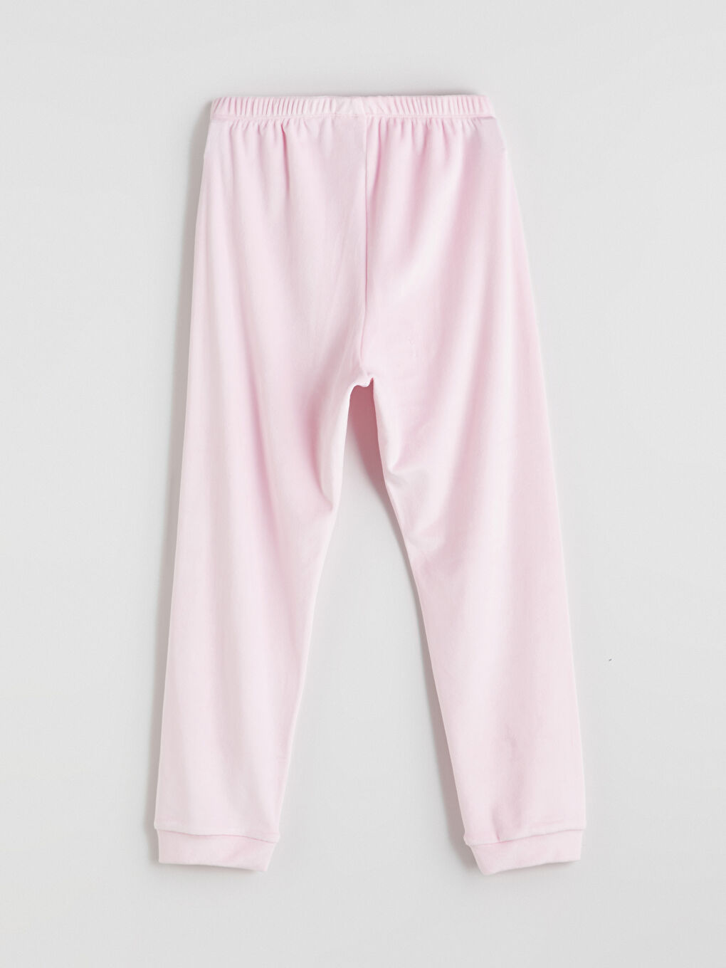 Pembe Beli Lastikli Kız Çocuk Pijama Alt-1