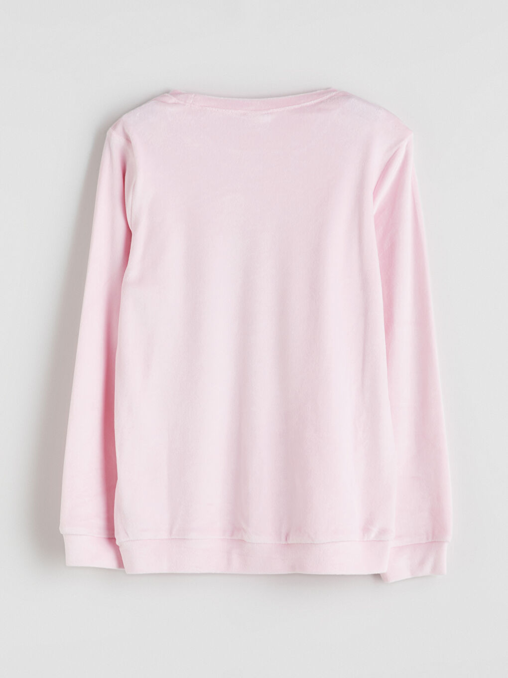 Crew Neck Velvet Girls' Pyjama Set-3
