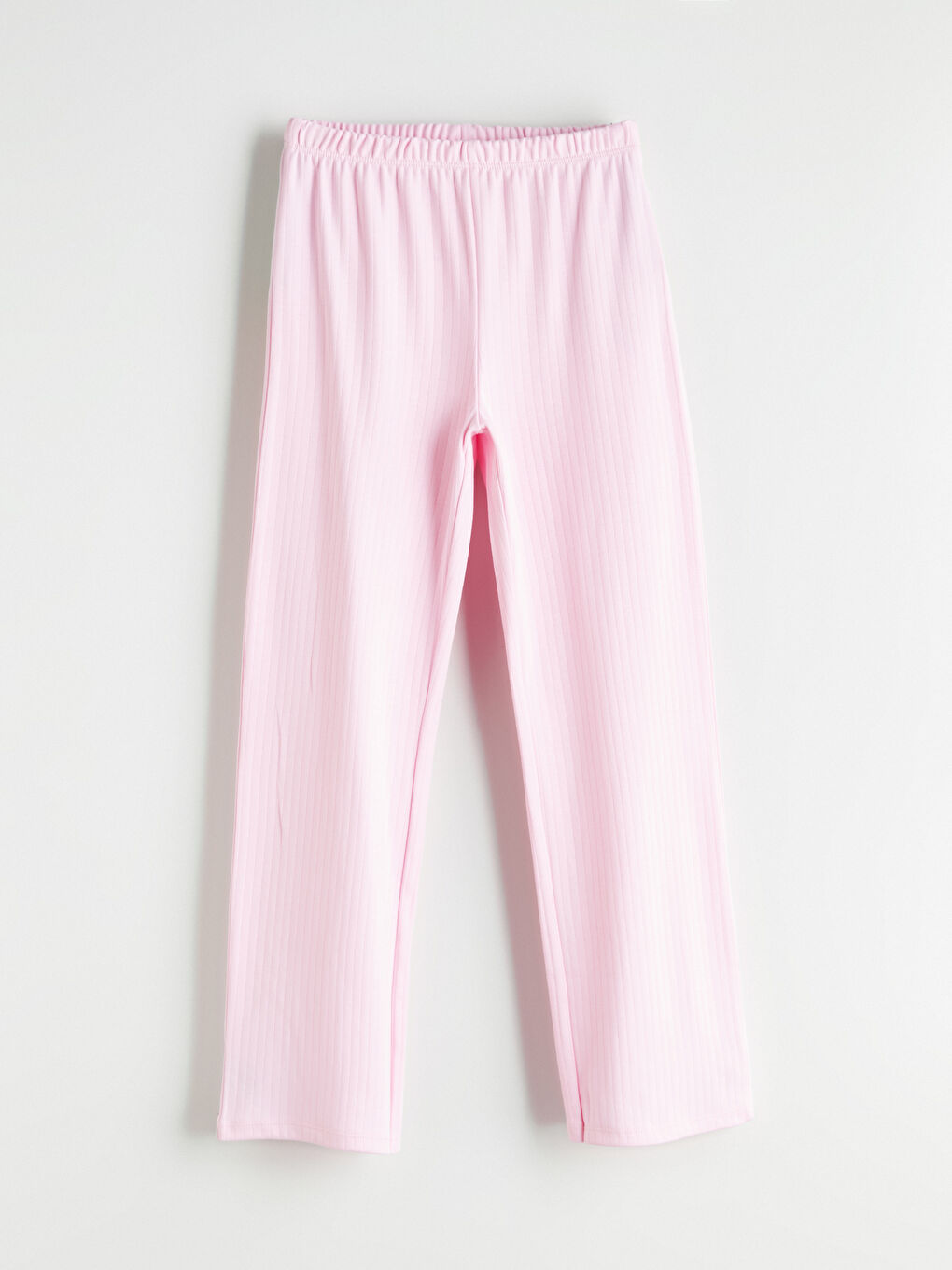 Pembe Beli Lastikli Kız Çocuk Pijama Alt