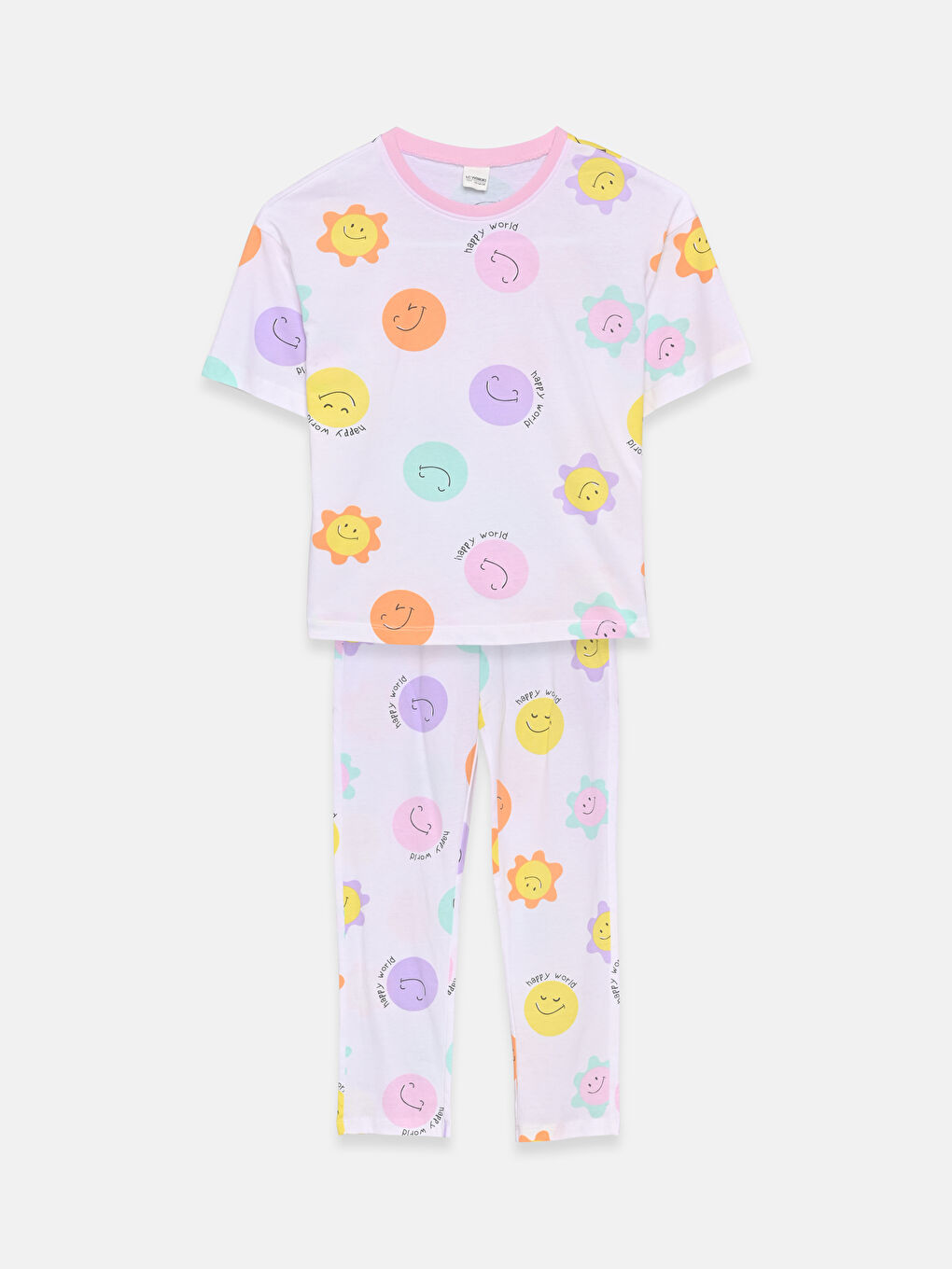 Комплект піжами для дівчаток з принтом