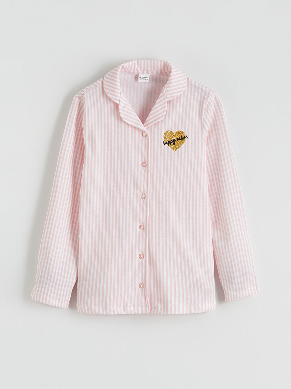 Піжамний комплект для дівчаток з відкладним коміром-3