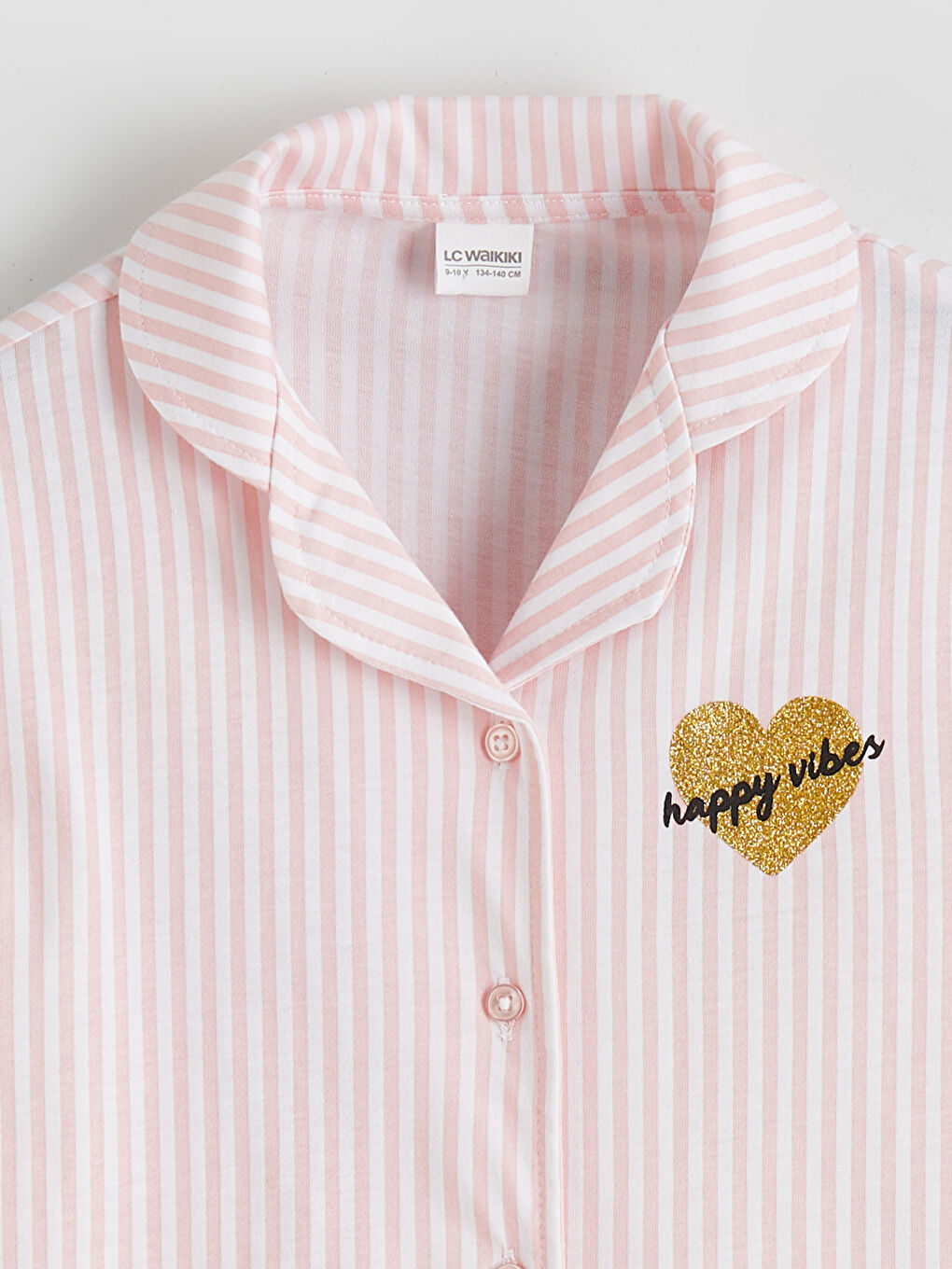 Піжамний комплект для дівчаток з відкладним коміром-4