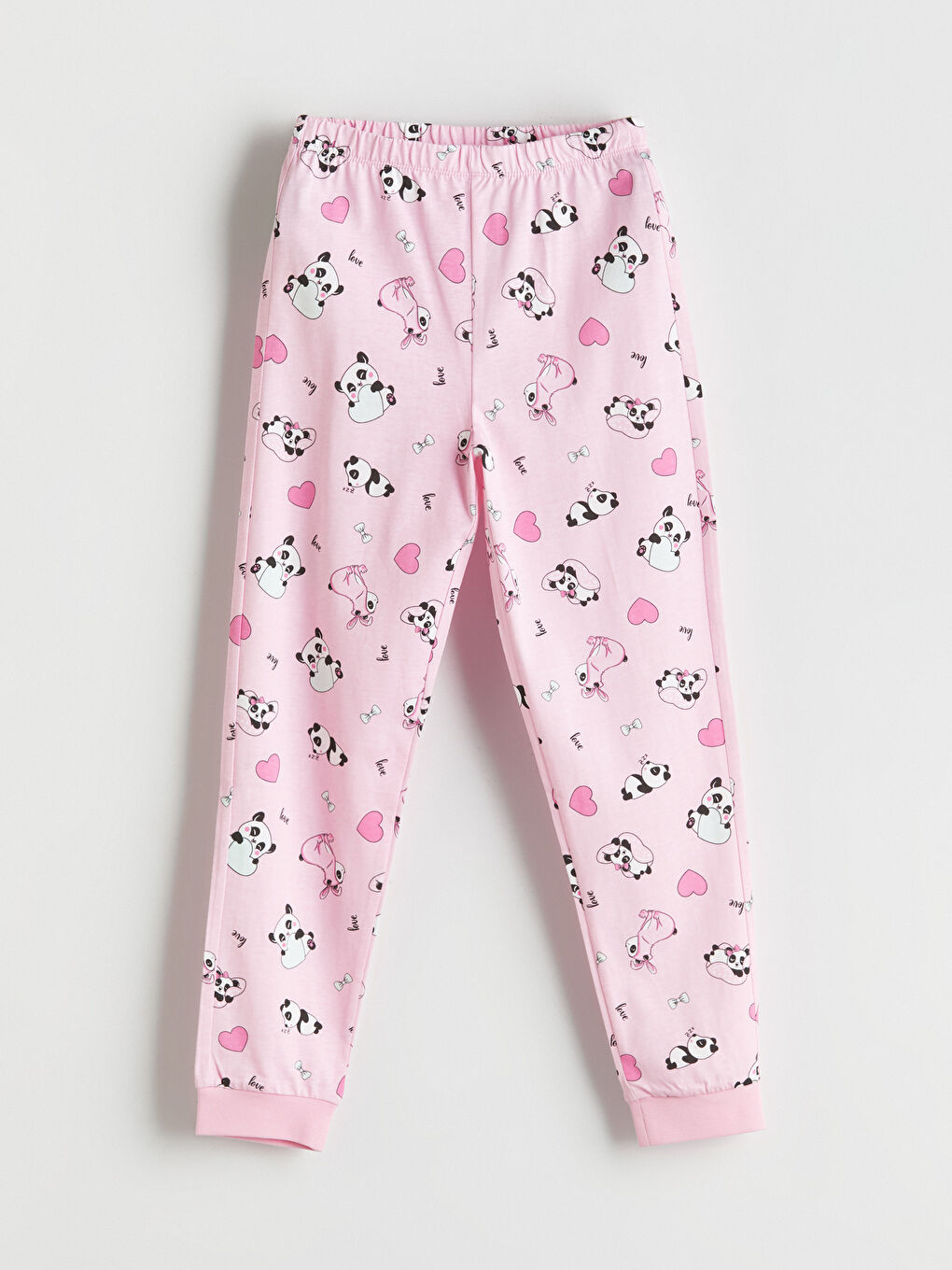 LCW Kids Crew Neck Girls' Pyjama Set -W51099Z4-FUD