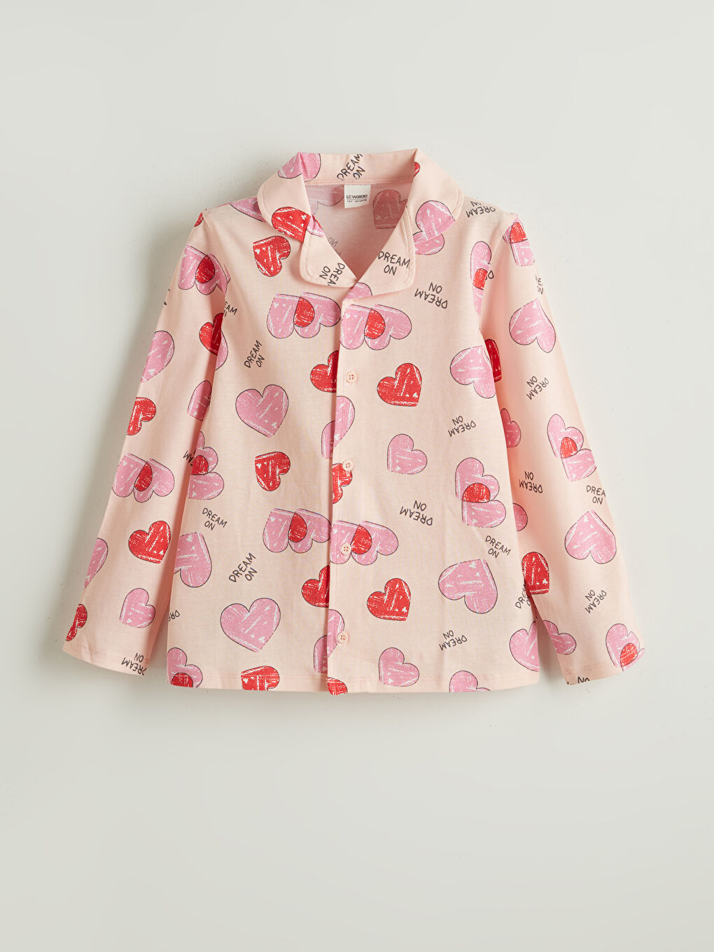 LCW Kids Collared Neck Girls' Pyjama Set -W51102Z4-LSZ