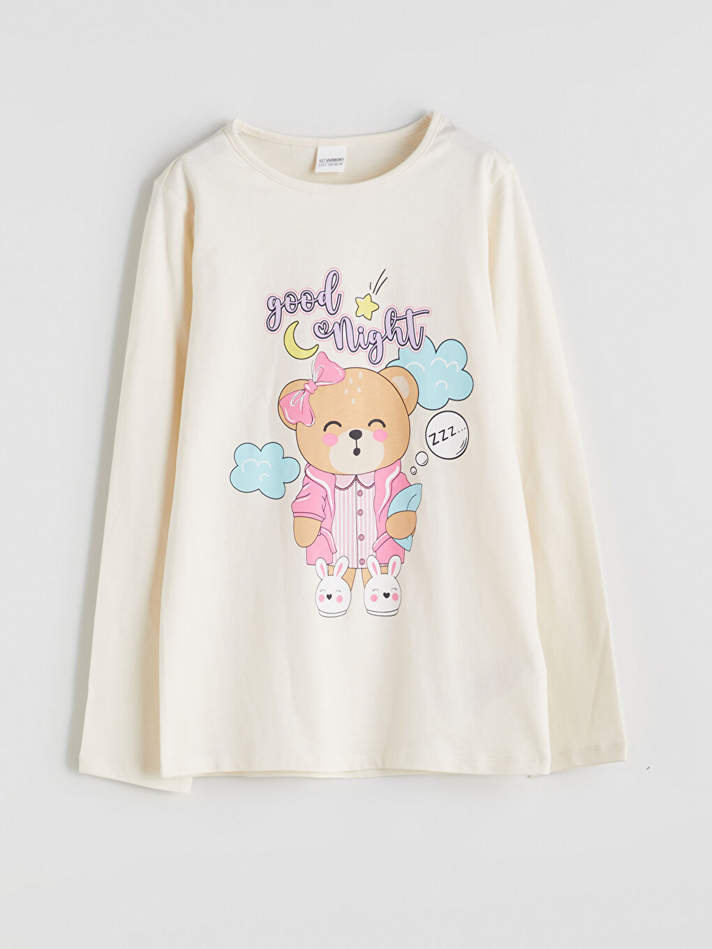 LCW Kids Crew Neck Girls' Pyjama Set -W51108Z4-FDL