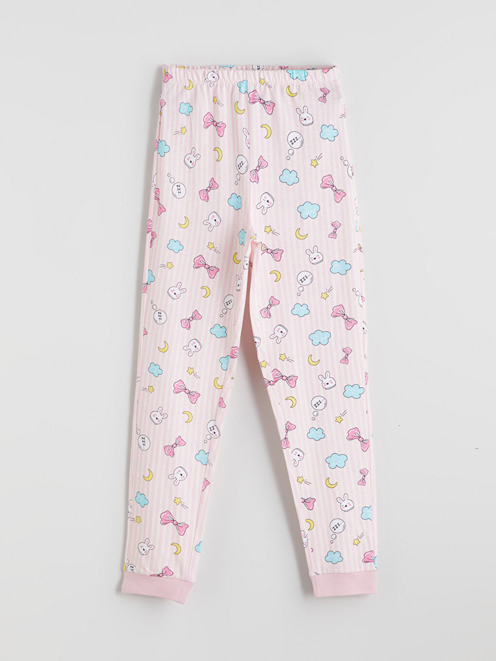 LCW Kids Crew Neck Girls' Pyjama Set -W51108Z4-FDL