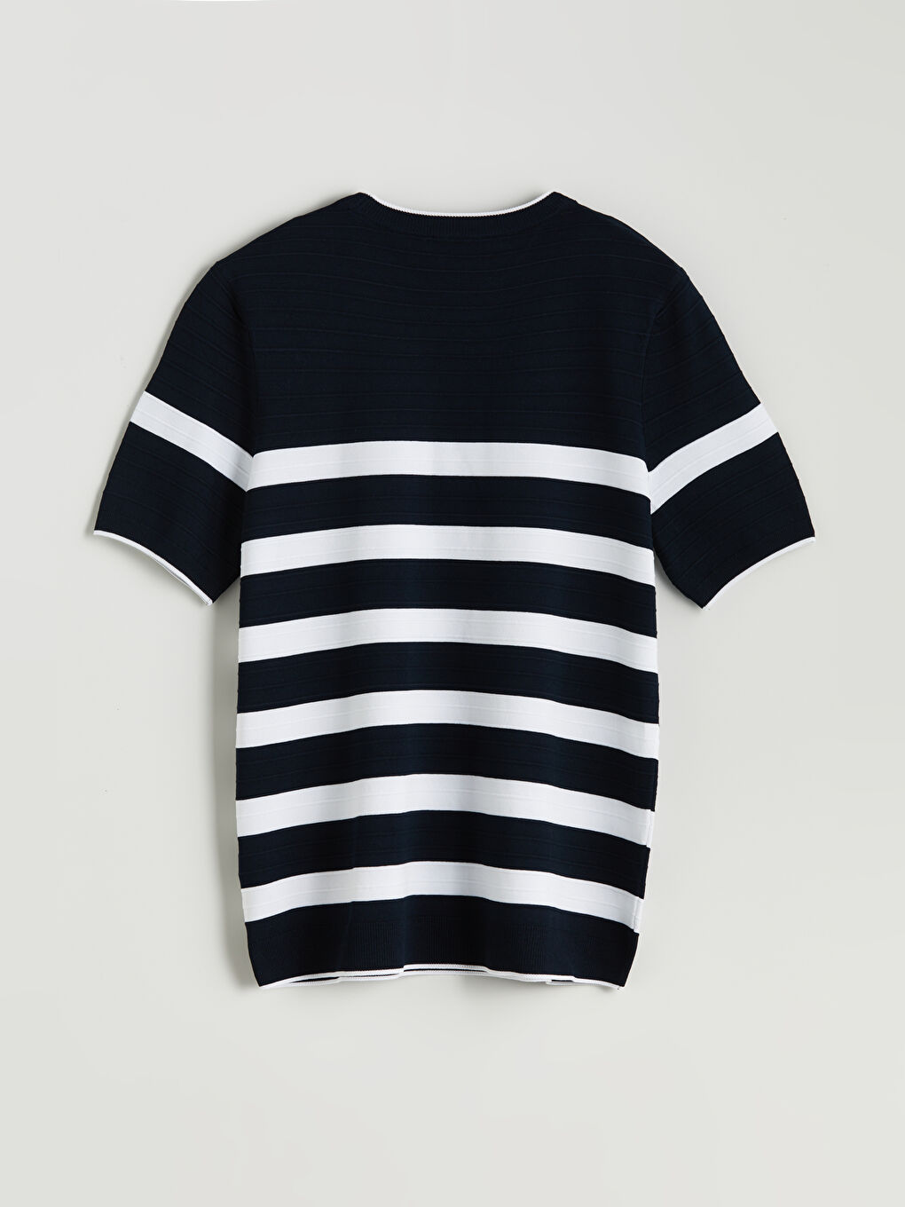 LCW Vision Crew Neck Short Sleeve Striped Men's Knitwear Sweater -W51114Z8-RFH