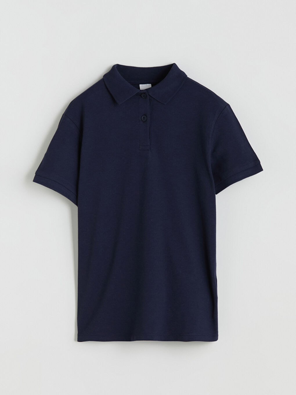 Lacivert Polo Yaka Kız Çocuk Tişört