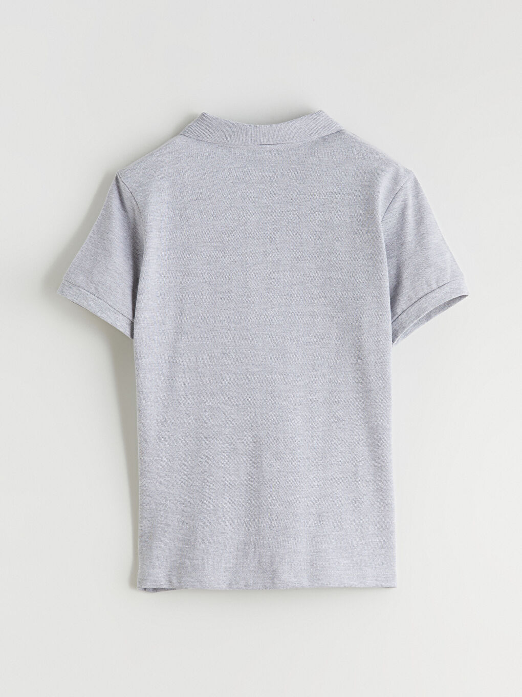 Gri Polo Yaka Kız Çocuk Tişört-2