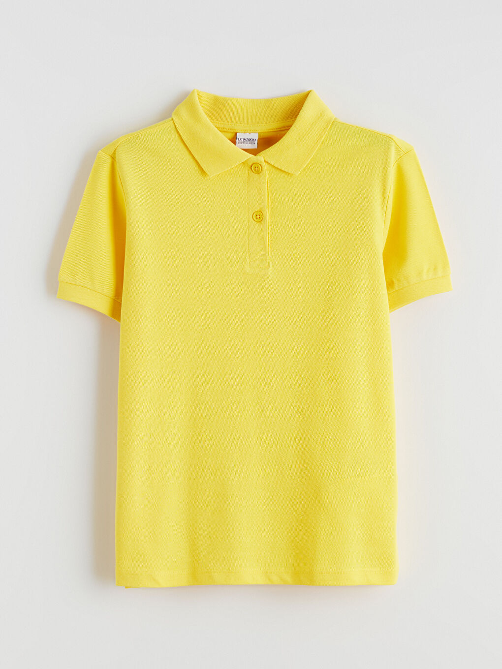 Sarı Polo Yaka Kız Çocuk Tişört