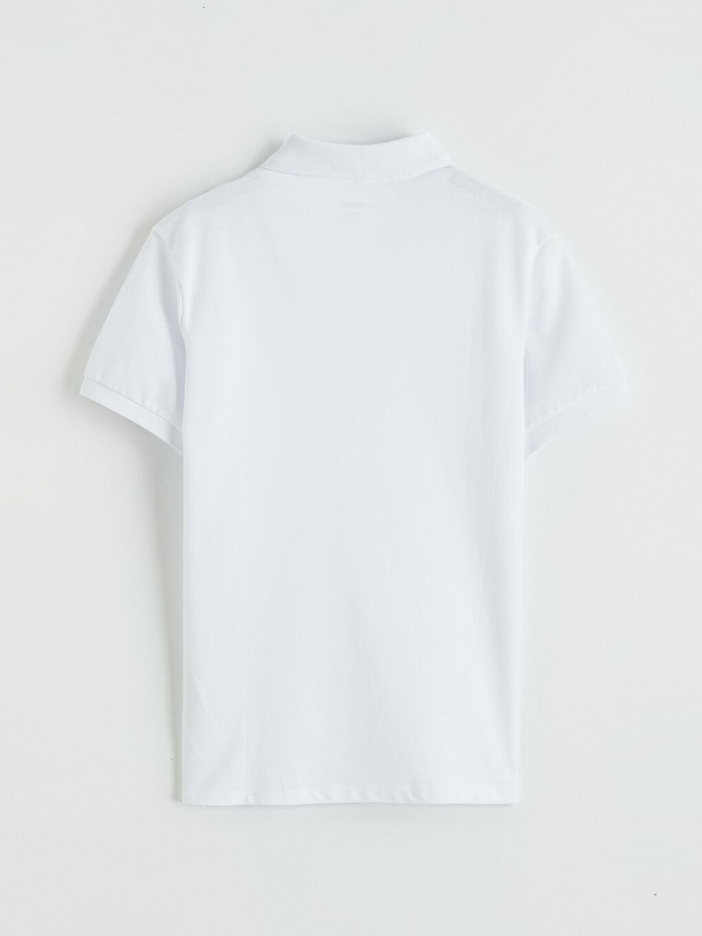 Beyaz Polo Yaka Kız Çocuk Tişört-4