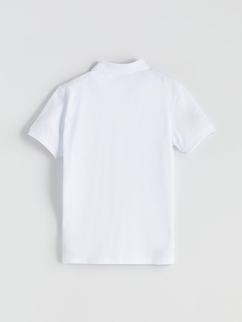 Beyaz Polo Yaka Basic Kız Çocuk Tişört-2