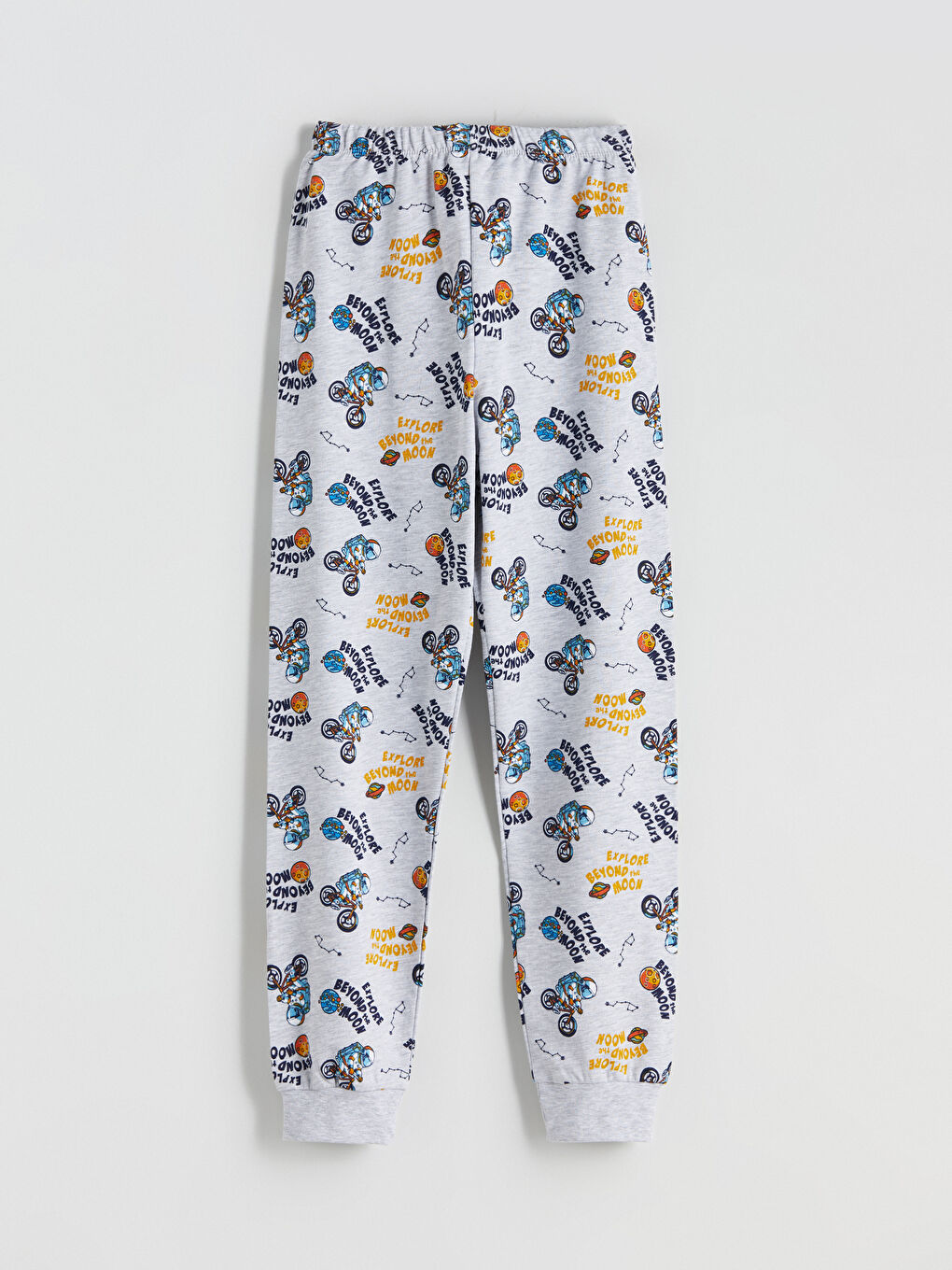 Gri Beli Lastikli Baskılı Erkek Çocuk Pijama Alt