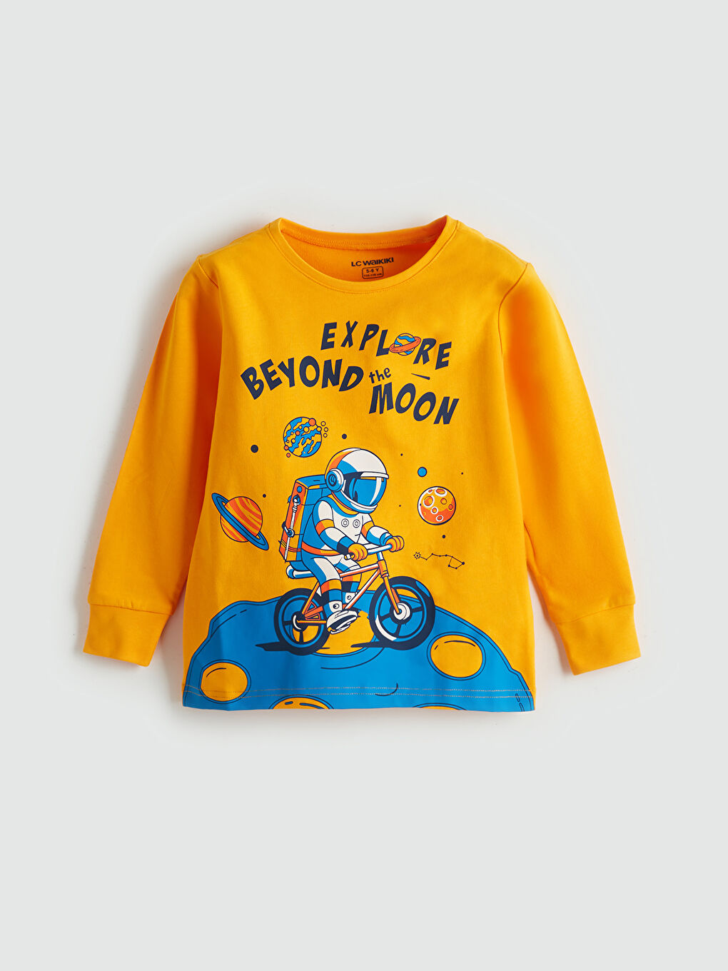 LCW Kids Crew Neck Boys' Pyjama Set -W51163Z4-GAA