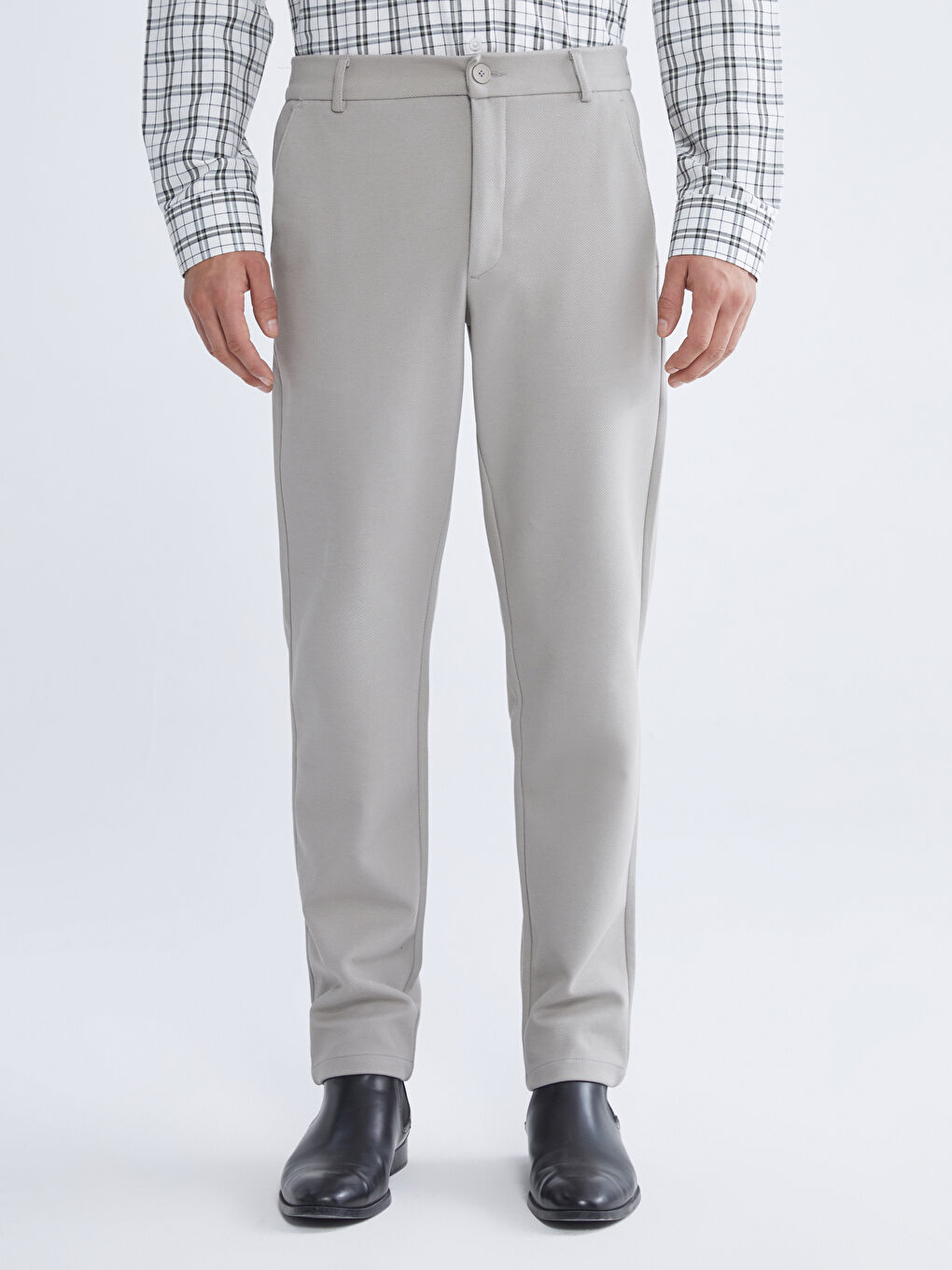 Bej Standart Kalıp Erkek Pantolon-1