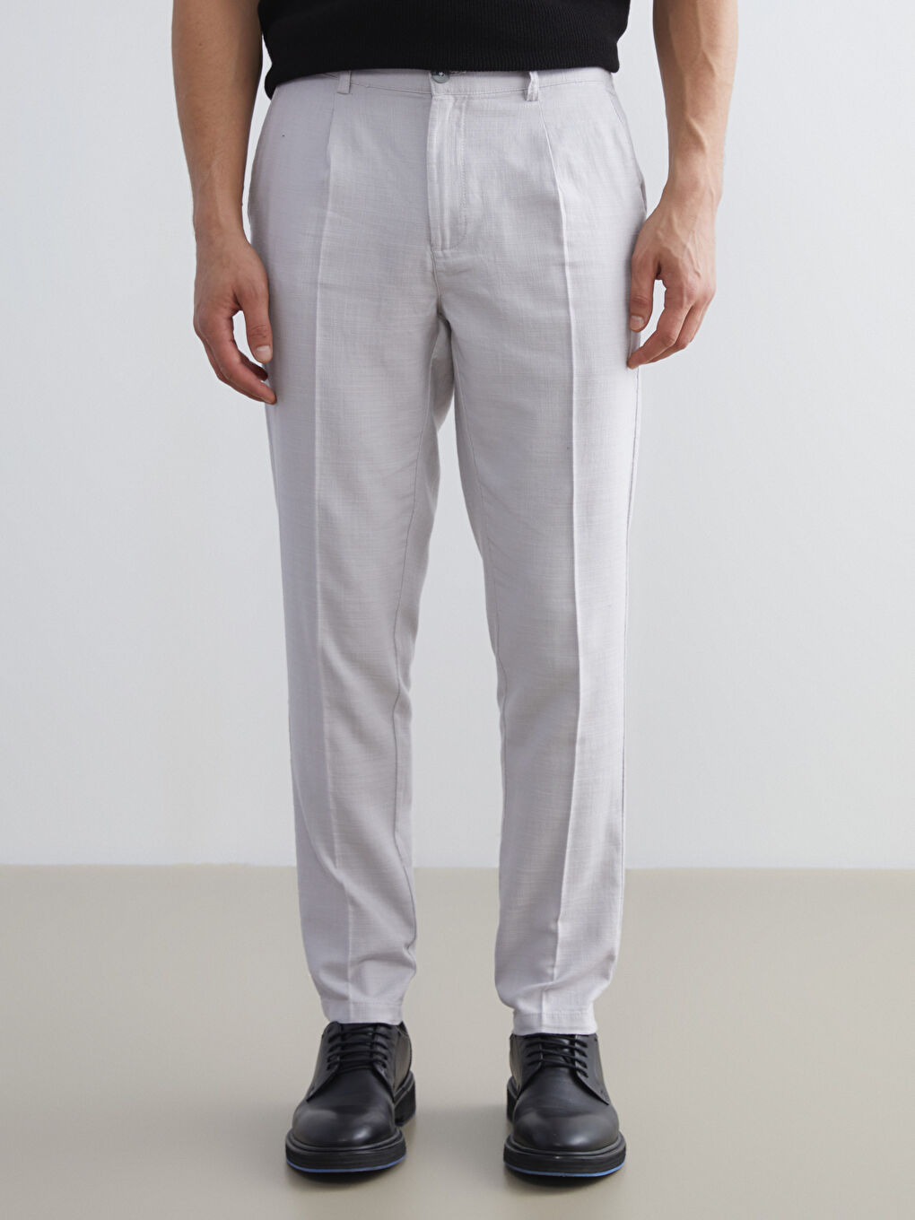 SOUTHBLUE Regular Fit Linen-Look Men's Trousers -W51173Z8-CUZ