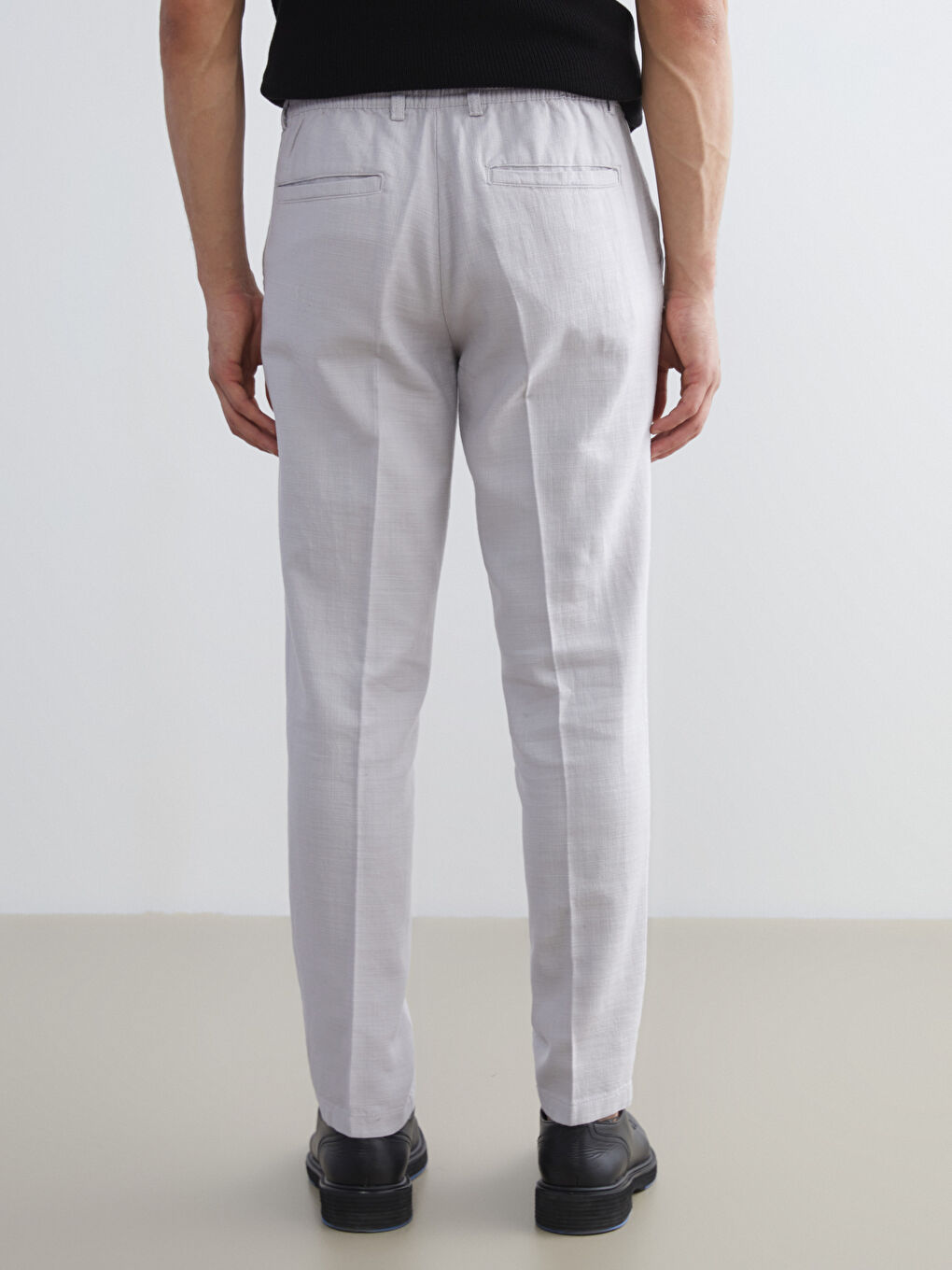 SOUTHBLUE Regular Fit Linen-Look Men's Trousers -W51173Z8-CUZ