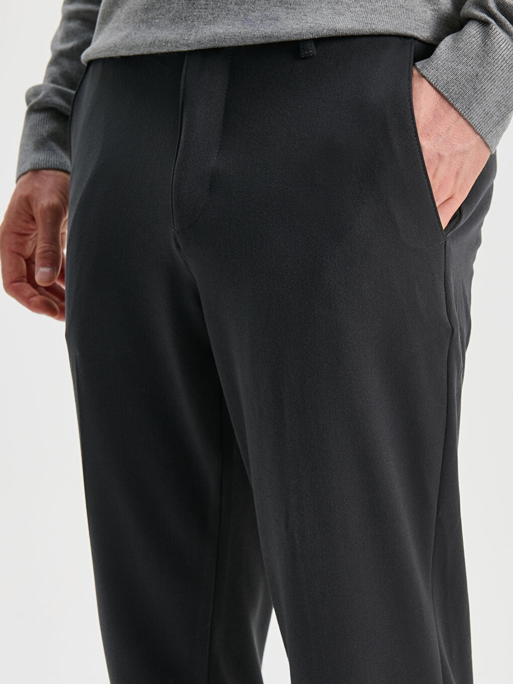 Petrol Yandan Cepli Beli Lastikli Erkek Pantolon-2