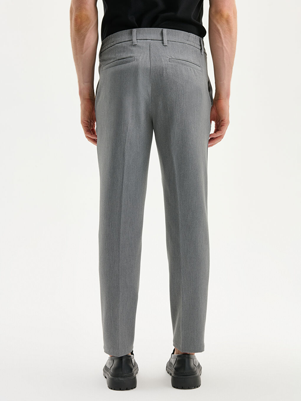 Мужчины Серый Брюки-3