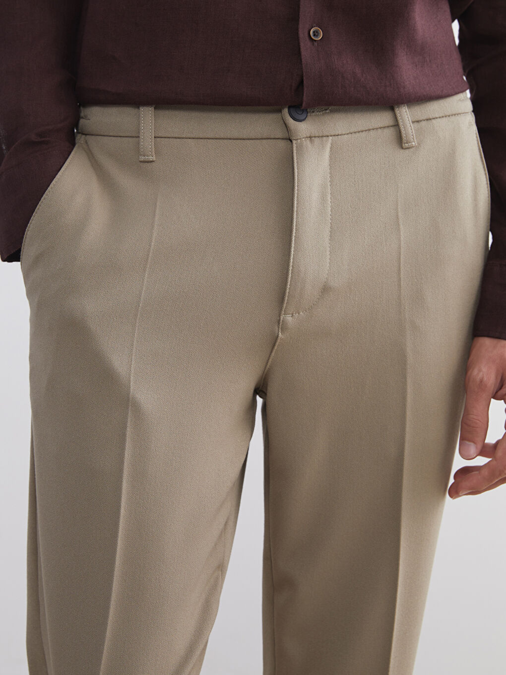 Yeşil Yandan Cepli Beli Lastikli Erkek Pantolon-2