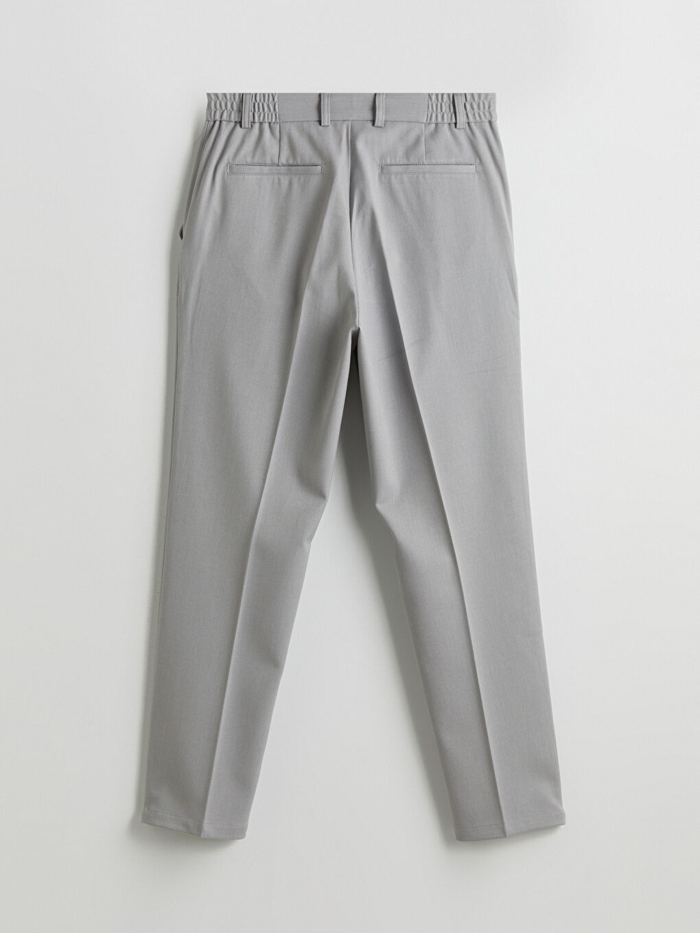 Side Pocket Elastic Waist Men's Trousers-5