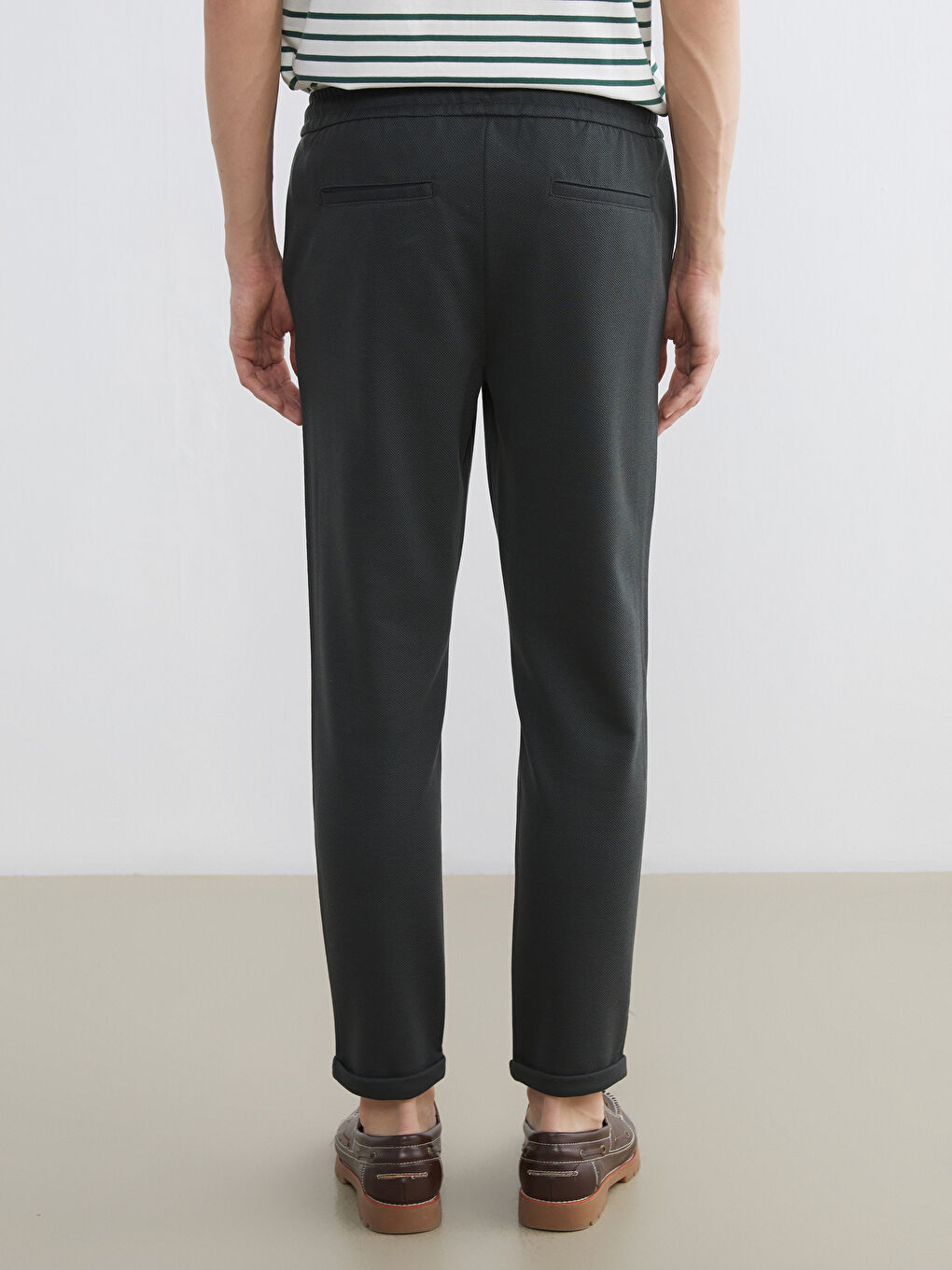 Petrol Standart Kalıp Erkek Pantolon-6