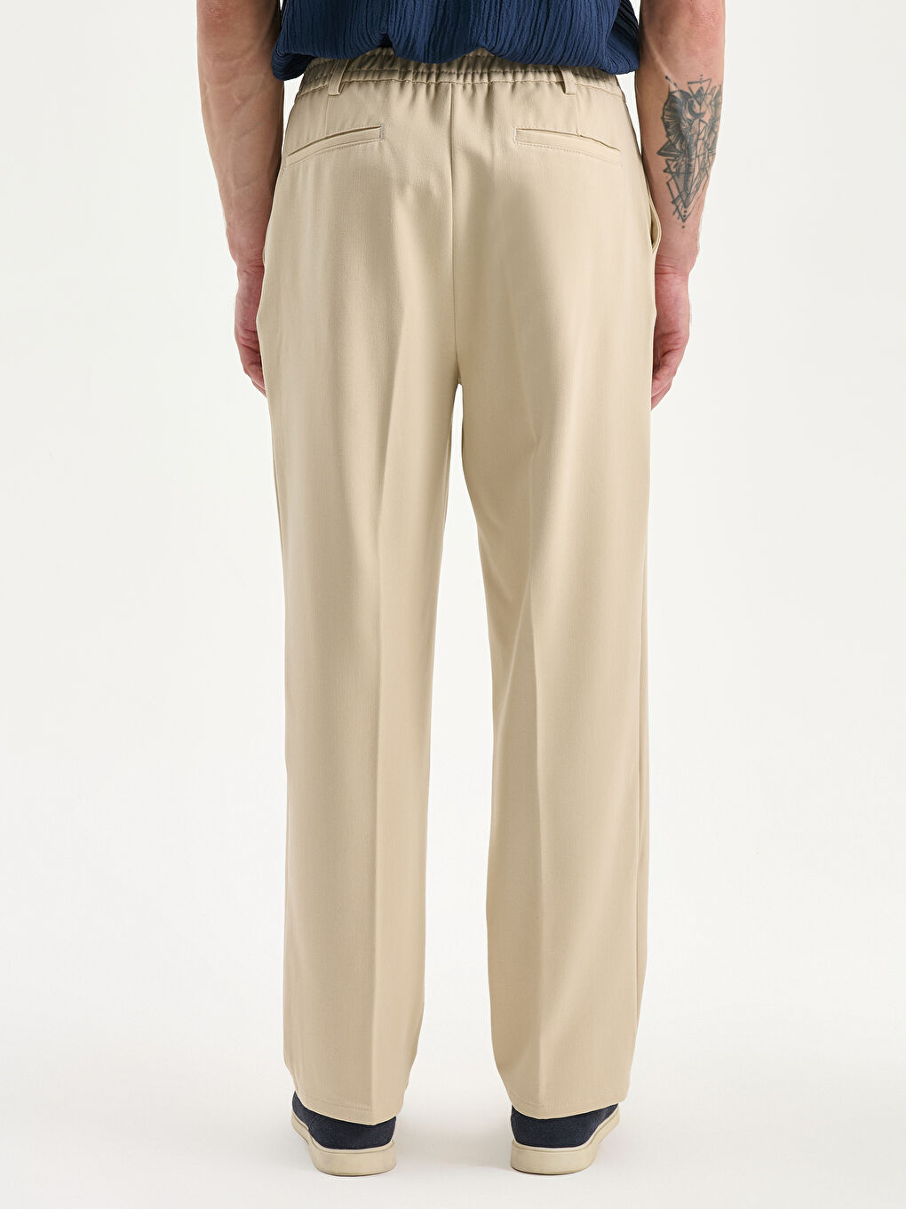 Bej Rahat Kalıp Erkek Pantolon-3