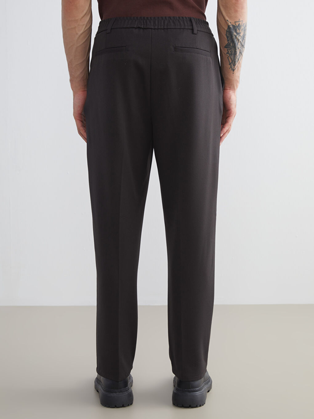 Kahverengi Rahat Kalıp Erkek Pantolon-3