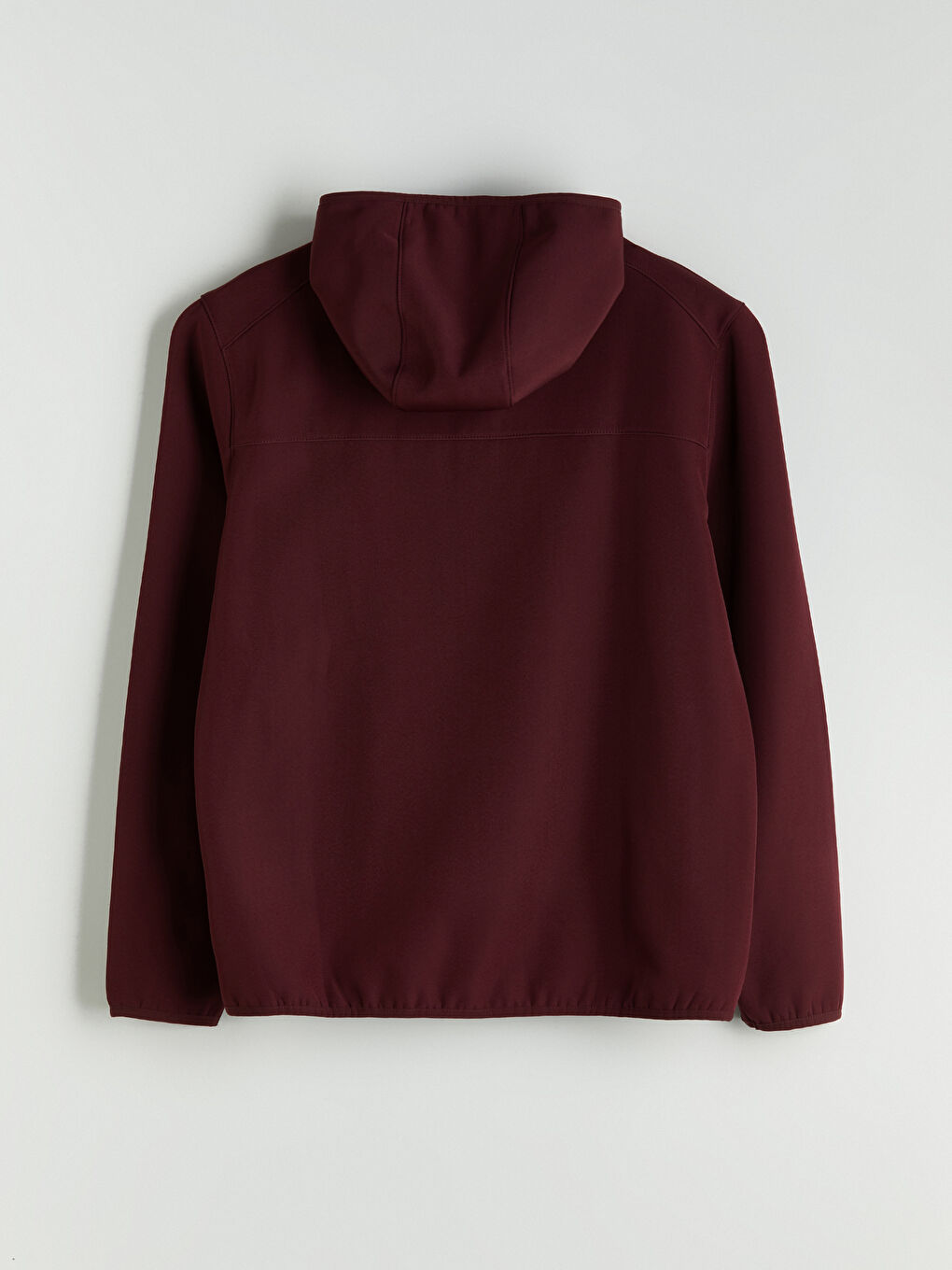 Bordo Standart Kalıp Kapüşonlu Erkek Mont-7